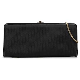 Clutch Diorissimo Trotter Canvas Nera Dior con Catena e Tracolla