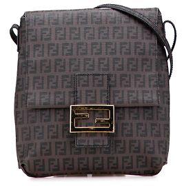 Borsa a tracolla Fendi Zucchino Spalmati marrone