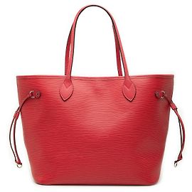 Borsa Tote Louis Vuitton Epi Neverfull MM Rossa