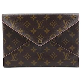 Borsa a pochette Louis Vuitton Monogram Pochette Kirigami GM marrone