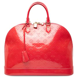Borsa Louis Vuitton Monogram Vernis Alma GM rossa