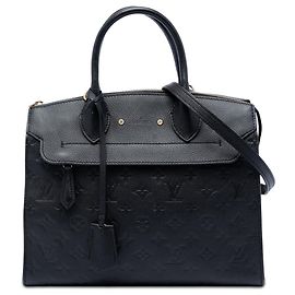 Borsa Satchel Louis Vuitton Monogram Empreinte Pont Neuf MM Nera