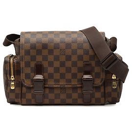 Borsa a tracolla Louis Vuitton Damier Ebene Melville Reporter Marrone