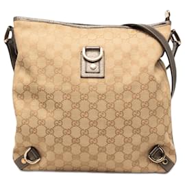 Gucci GG Canvas Abbey D Ring Crossbody Beige