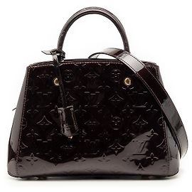Borsa Satchel Louis Vuitton Monogram Vernis Montaigne BB Purple