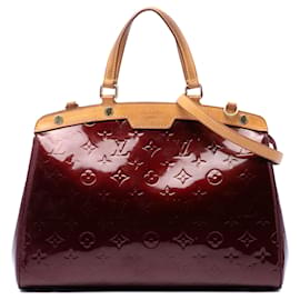 Borsa Satchel Brea MM Louis Vuitton Monogram Vernis Rossa