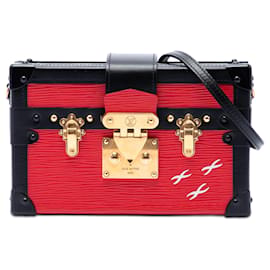 Borsa a tracolla Louis Vuitton Epi Petit Malle Nera
