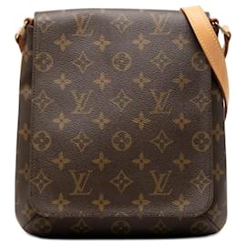 Louis Vuitton Monogram Musette Salsa PM Schultertasche braun mit kurzem Riemen