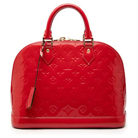 Borsa Louis Vuitton Monogram Vernis Alma PM rossa