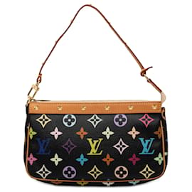 Borsa a tracolla Louis Vuitton Monogram Multicolore Pochette Accessoires Nera