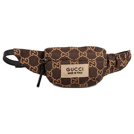Borsello cintura Gucci GG in nylon ripstop marrone