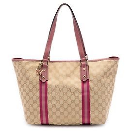 Tote Gucci Large GG Canvas Jolicoeur Rosa