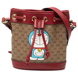 Borsa a secchiello Gucci Micro GG Supreme Doraemon Beige