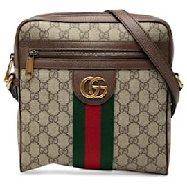Gucci Small GG Supreme Web Ophidia Messenger Bag Beige