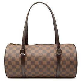 Borsa a mano Louis Vuitton Damier Ebene Papillon 30 Marrone