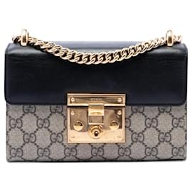 Borsa a tracolla Gucci Small GG Supreme Padlock Beige