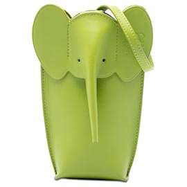 Borsa a tracolla LOEWE Elephant Pocket in pelle verde