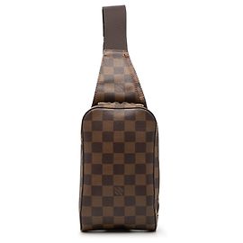 Borsa a tracolla Louis Vuitton Damier Ebene Geronimos Marrone
