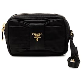 Pouch Prada Raso Fiocco con fiocco nera