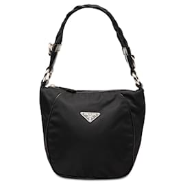 Borsa a mano intrecciata Prada Tessuto nera