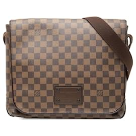Borsa a tracolla Louis Vuitton Damier Ebene Brooklyn MM Marrone