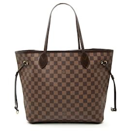 Borsa Tote Louis Vuitton Damier Ebene Neverfull MM Marrone