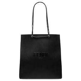 Borsa Shopping Satchel Fendi Medium in pelle nera