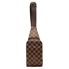 Borsa a tracolla Louis Vuitton Damier Ebene Geronimos Marrone