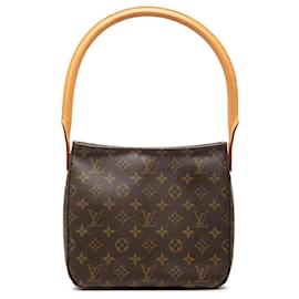 Borsa a tracolla Louis Vuitton Monogram Looping MM Marrone