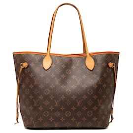 Borsa Tote Louis Vuitton Monogram Neverfull MM Marrone