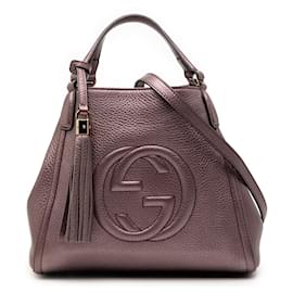 Piccola borsa Soho in pelle di vitello viola Gucci