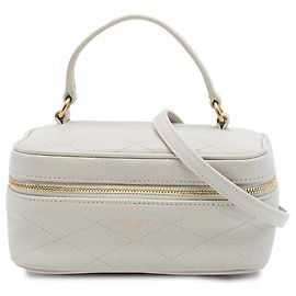 Borsa Vanity Gaby Mini in pelle di agnello matelassé bianca Saint Laurent