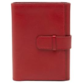 Portafoglio compatto Hermès Box Calf rosso - Piccoli portafogli