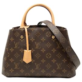 Borsa Satchel Louis Vuitton Monogram Montaigne BB Marrone