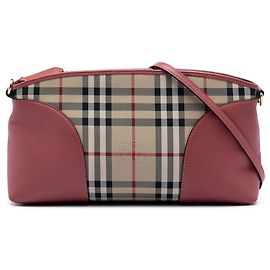 Beige Burberry Haymarket Check Coated Canvas Chichester Crossbody