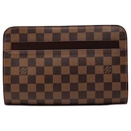Borsa pochette Louis Vuitton Damier Ebene Saint Louis marrone