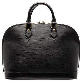 Bolso de mano Louis Vuitton Epi Alma PM Negro
