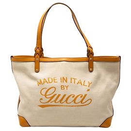 Sac cabas Gucci Medium Canvas Craft Orange
