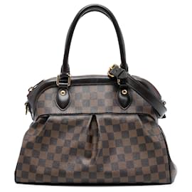 Borsa Satchel Louis Vuitton Damier Ebene Trevi PM Marrone