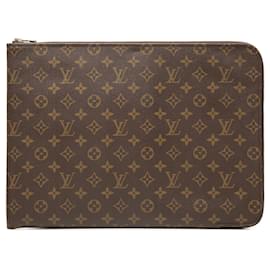 Sac business Portfolio Poche Documents Monogram Louis Vuitton Marron