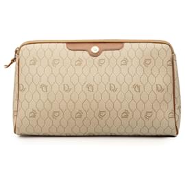 Clutch Dior in tela rivestita honeycomb beige