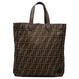 Fendi Zucca Canvas Vertical Shopping Tote Braun
