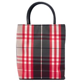 Borsa Tote Burberry House Check Canvas Rossa