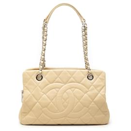 Borsa Chanel Petite Caviar Timeless Tote Bianca