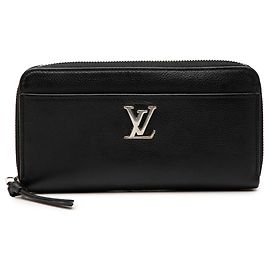 Portafoglio Louis Vuitton Lockme Zippy in pelle nera