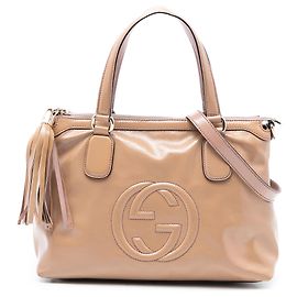 Borsa Soho Working Small in vernice Tan Gucci