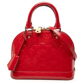 Borsa Satchel Alma BB Louis Vuitton Monogram Vernis Rossa