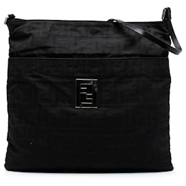 Borsa a tracolla Fendi Zucca Canvas nera