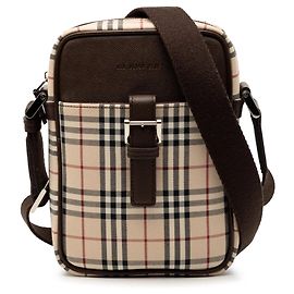 Borsa a tracolla Burberry House Check Canvas Beige