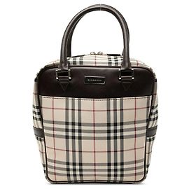 Borsa a mano Burberry House Check Canvas Beige
